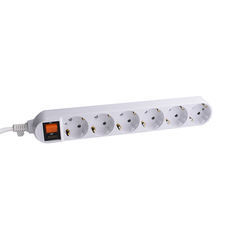 Bahan PC Cord Extension Long 6 Outlet Soket Standard EU Bahan PC Cord Extension Long 6 Outlet Soket Standard EU