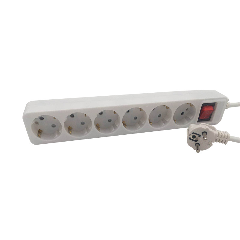 Ringkas 6 Outlet Soket Standard EU dengan Switch Ringkas 6 Outlet Soket Standard EU dengan Switch